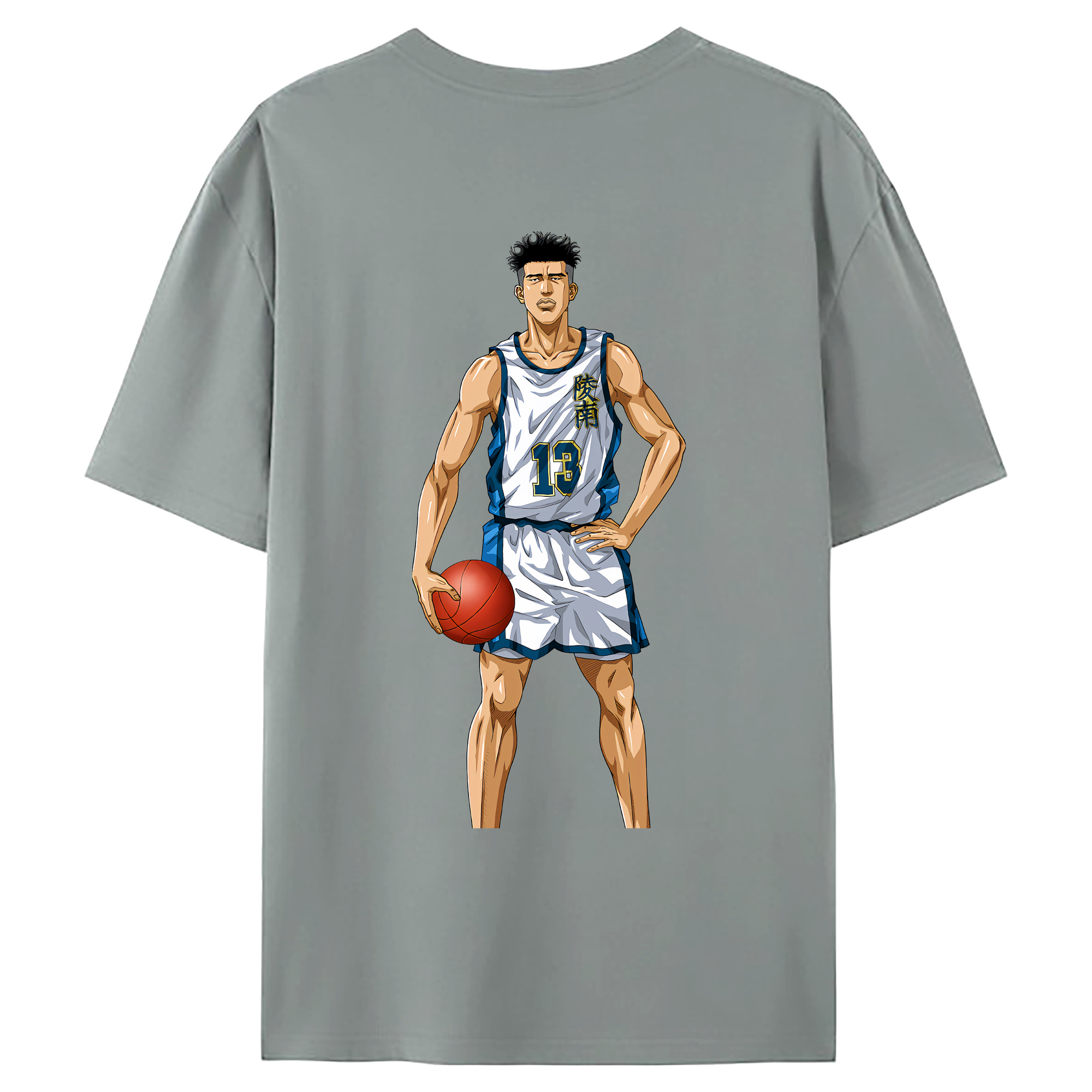 （画像用） SLAM DUNK／スラムダンク 綿100％ メンズ半袖Tシャツ（バックプリント） 通気性